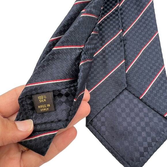 LOUIS VUITTON Monogram Tie Damier Stripe Silk Bundle of 2 NWOT - Picture 9 of 9